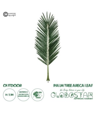 GloboStar® Artificial Garden ARECA PALM LEAF 20180 - Τεχνητό Διακοσμητικό Φύλο Φοινικόδεντρου Αρέκα Π90 x Υ210cm